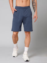 RS CASUAL COTTON MELANGE SHORTS-NAVY